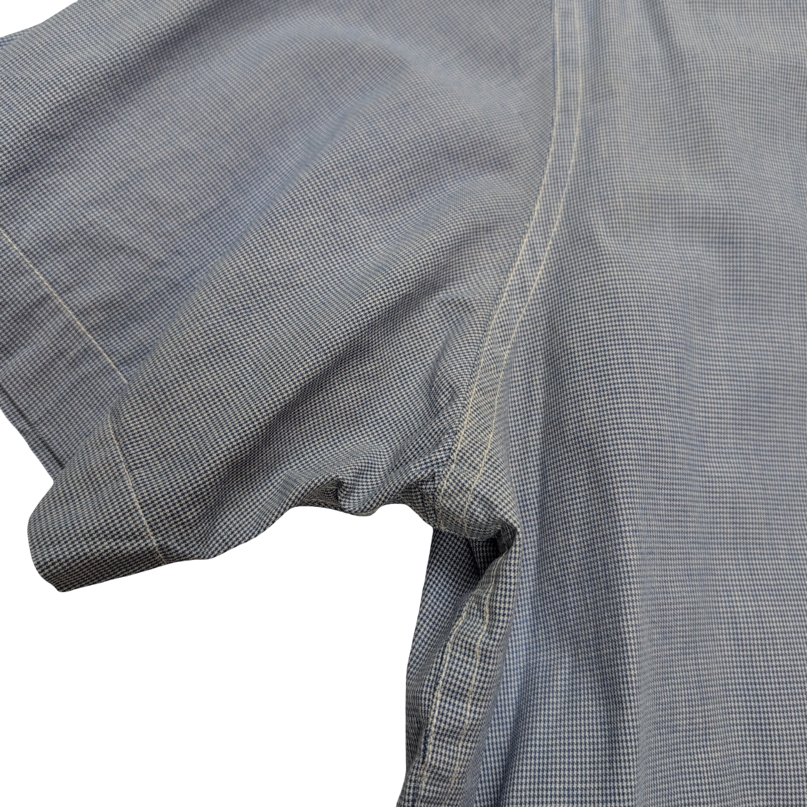 Chemise CHAPS bleue unie 1 poche manches courtes taille L homme