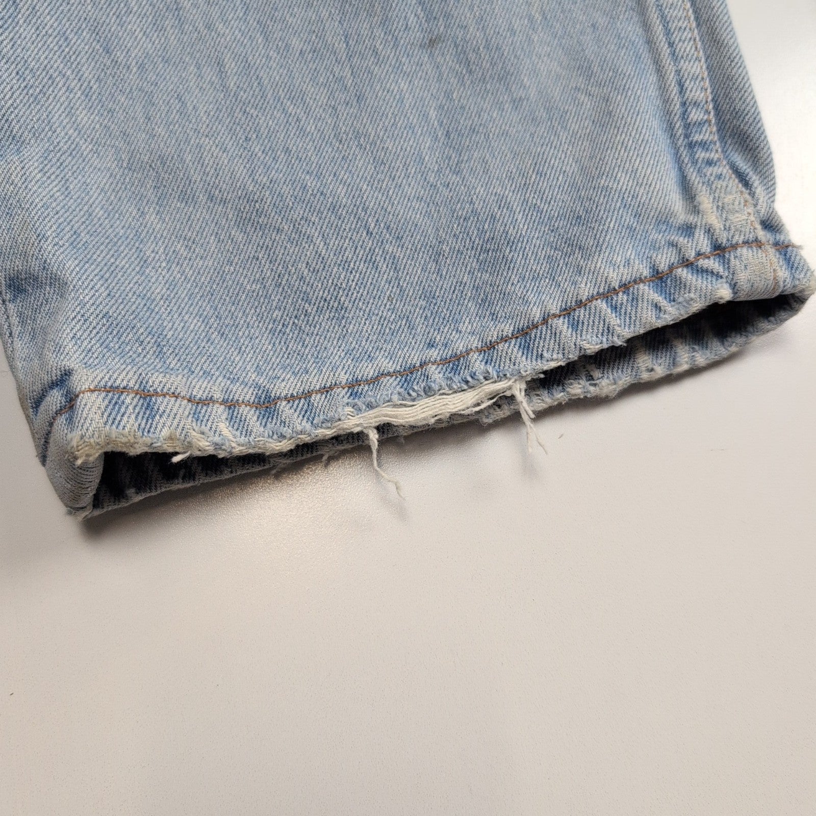 Levi’s 501 Jean Homme W38 L34 Bleu Clair Vintage Pantalon Bouton