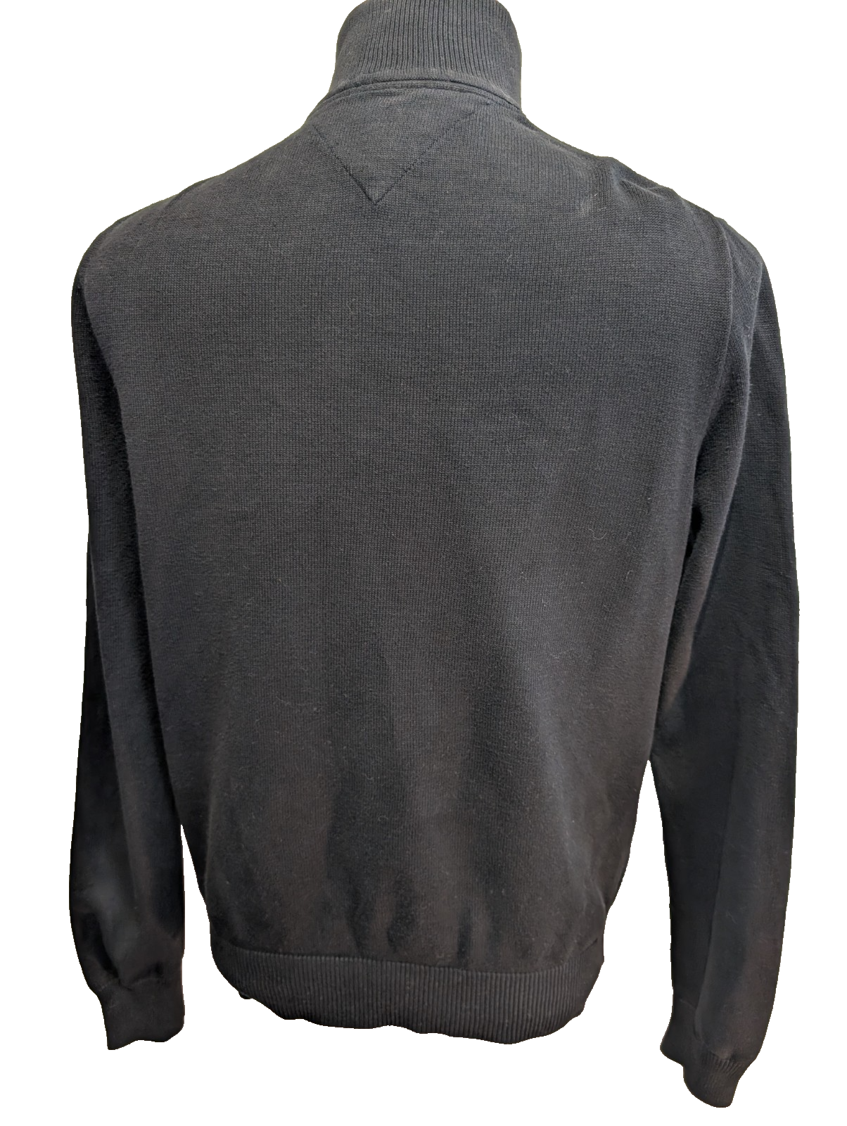 Pull Tommy Hilfiger Homme Col Zippé Noir Profond - Taille M