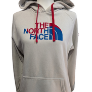 The North Face Sweat à Capuche Blanc Logo Bleu & Rouge - Taille M Femme