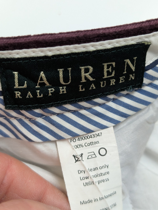 Pantalon Velours Lauren Ralph Lauren W33 L30 Violet Excellent État 👖🍇✨