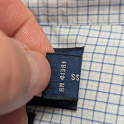 Chemise Ralph Lauren bleue petits carreaux logo marine taille XL #2444