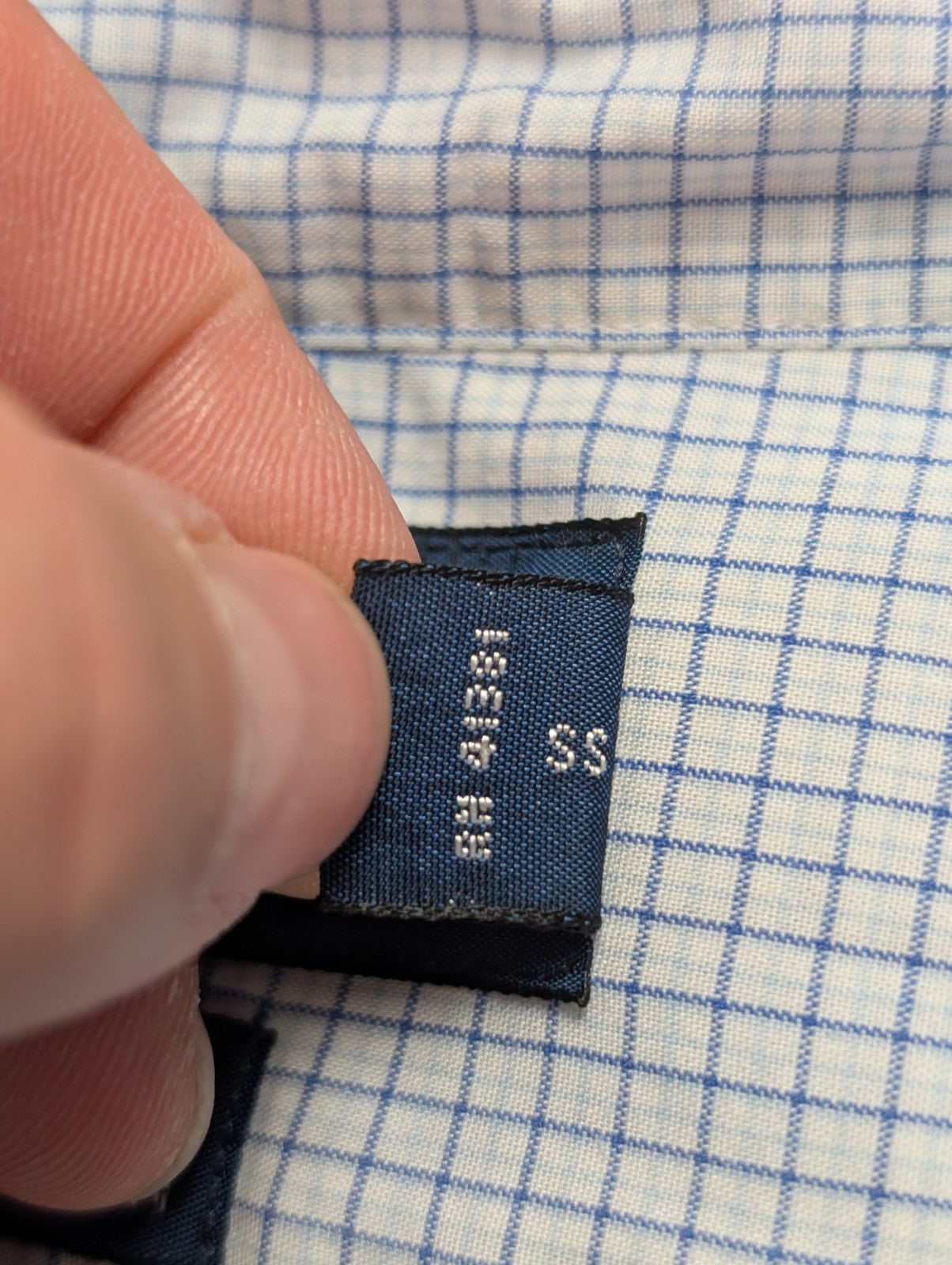 Chemise Ralph Lauren bleue petits carreaux logo marine taille XL #2444