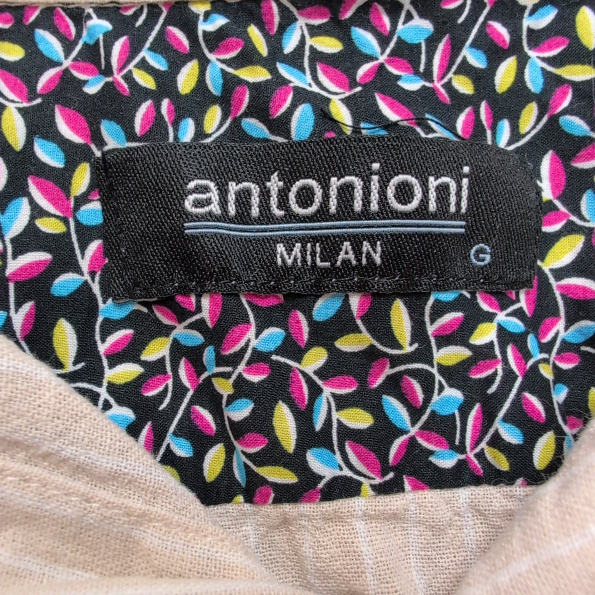 Chemise Antonioni Milan 100% Lin Blanc Cassé Rayures Manches Longues Taille M