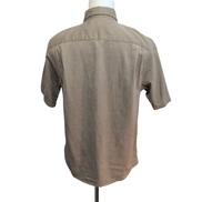 Chemise Wrangler Manche Courte Marron Clair Camel Taille M Deux Poches