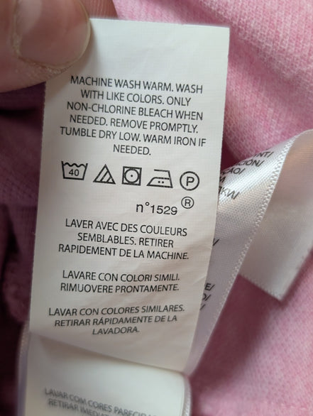 Polo manches courtes Polo Ralph Lauren Big Pony rose XXL Custom Slim Fit