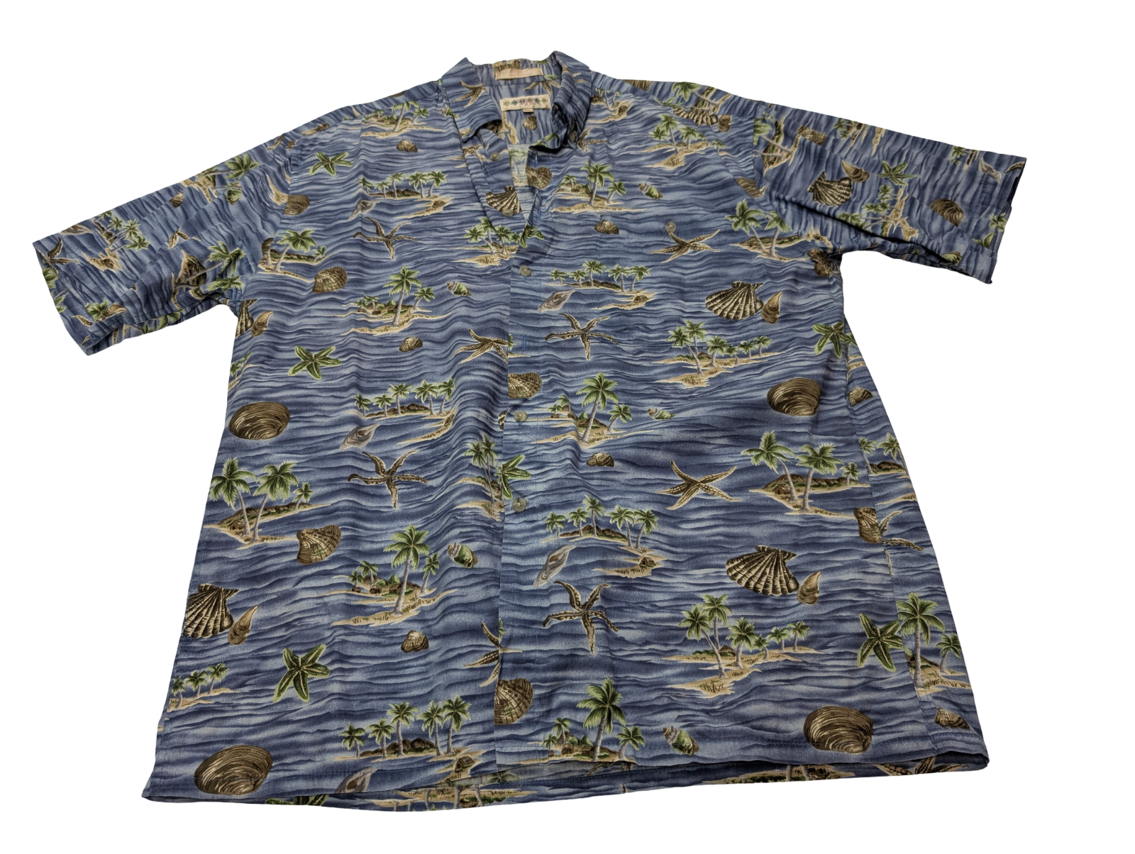 Chemise hawaïenne Campia Moda coquillages manches courtes taille L #627 hawaien