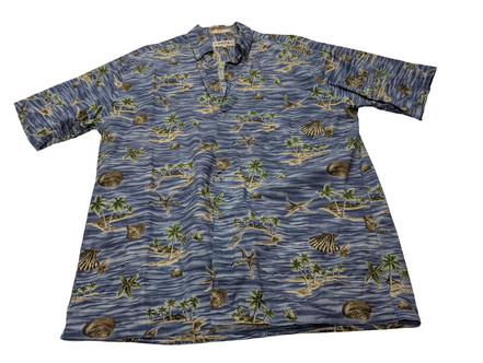 Chemise hawaïenne Campia Moda coquillages manches courtes taille L #627 hawaien