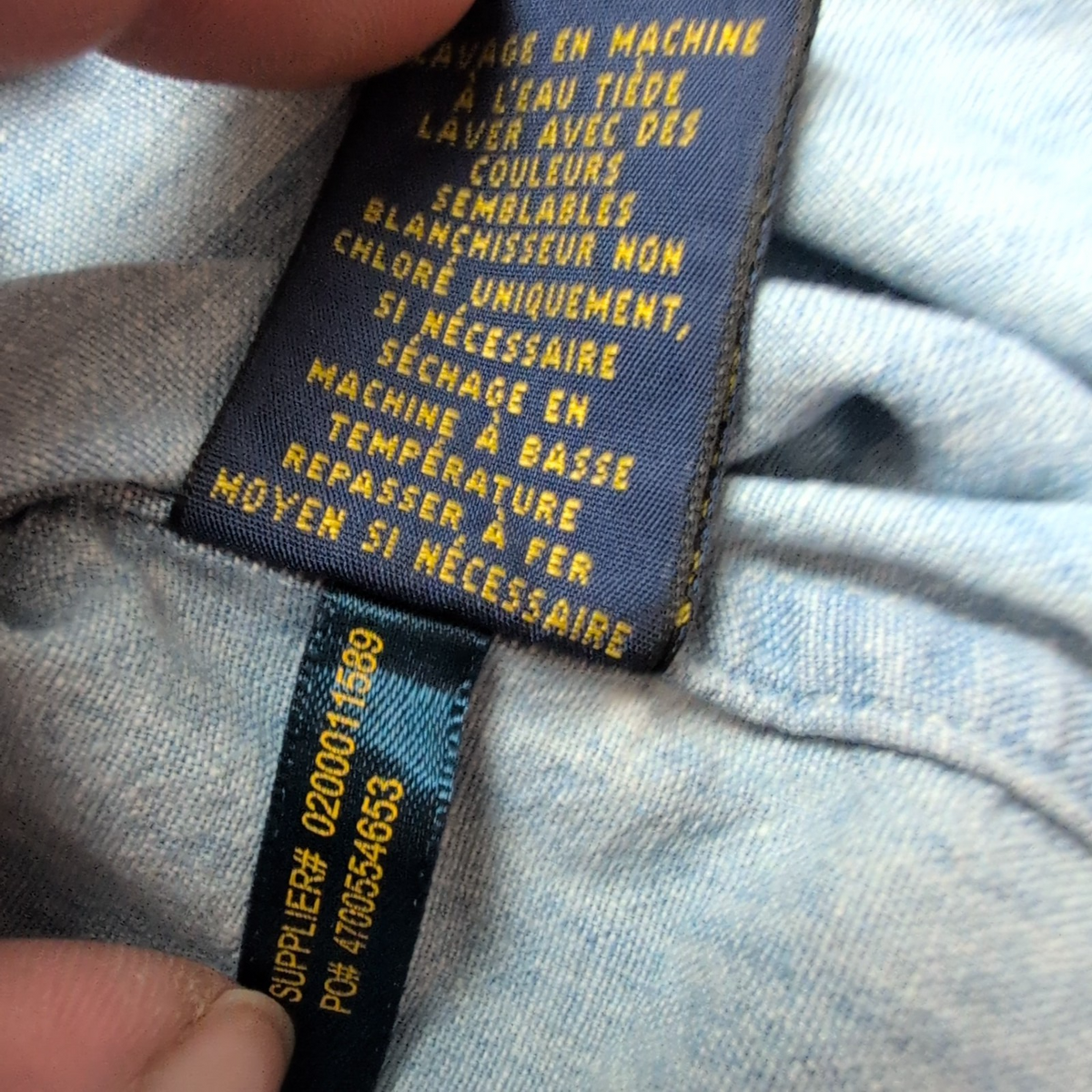 Chemise Polo Ralph Lauren XLTG Junior Effet Jean Logo Premium