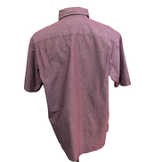 Chemise Wrangler Manche Courte Bordeaux Unie Taille M Deux Poches