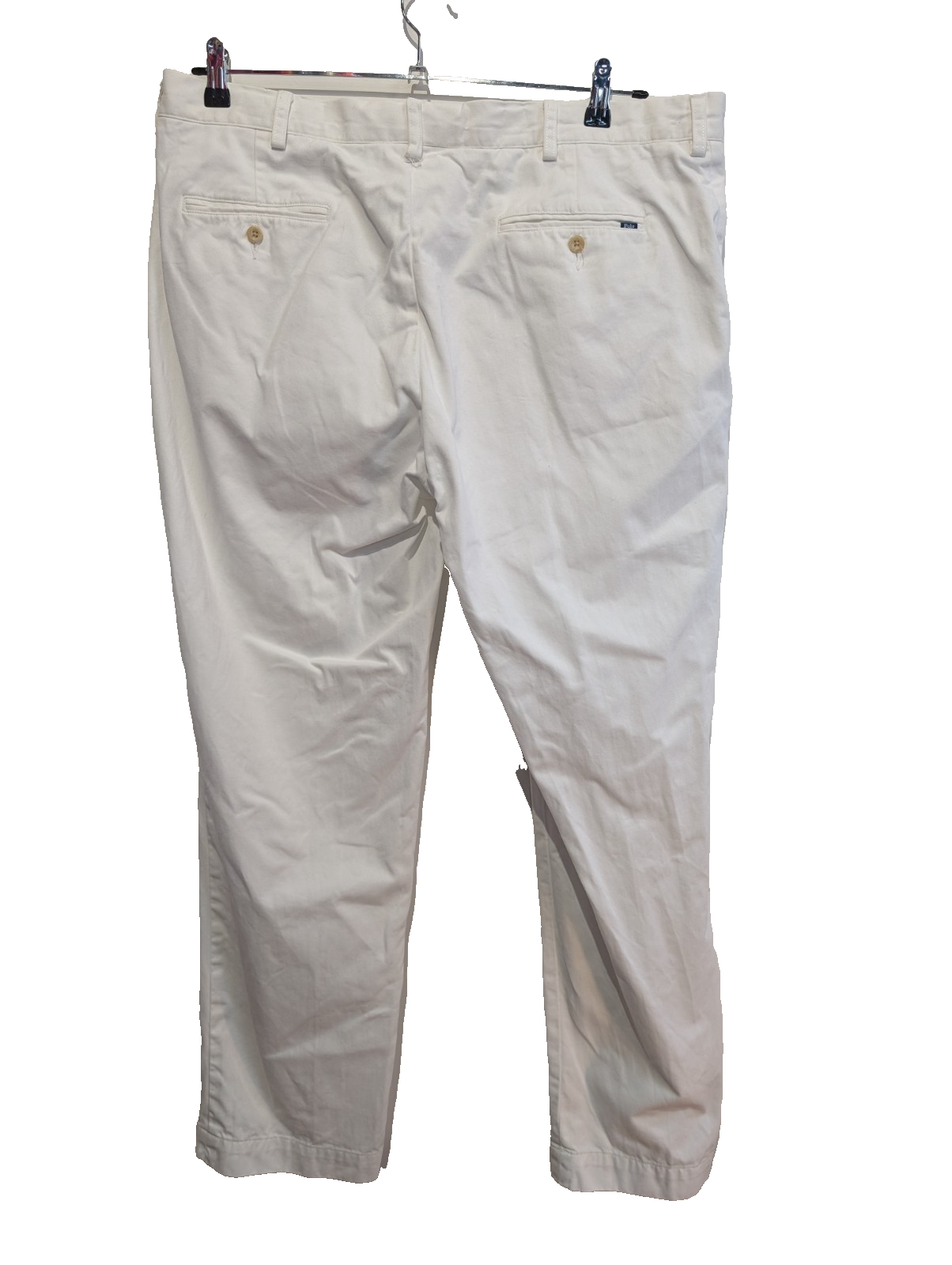 Pantalon Chino POLO RALPH LAUREN Blanc Pur ❄️ Taille W40 (48 FR) ❄️ Luxe