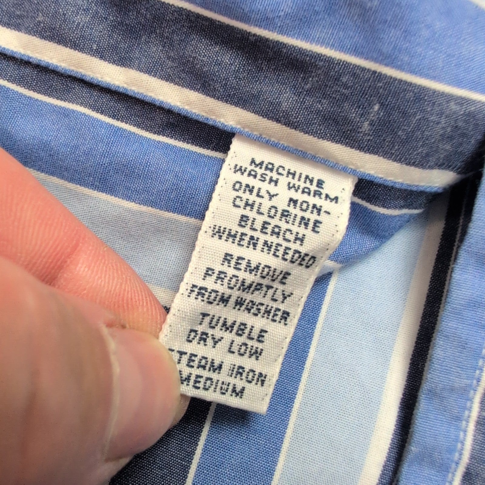 Chemise Polo Ralph Lauren XL XXL Westerton Bleue Rayures Coton Sans Logo