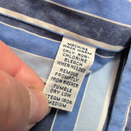 Chemise Polo Ralph Lauren XL XXL Westerton Bleue Rayures Coton Sans Logo