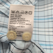 Chemise Lacoste M 40 Made in Hong Kong Bleu Carreaux Logo Crocodile Poche