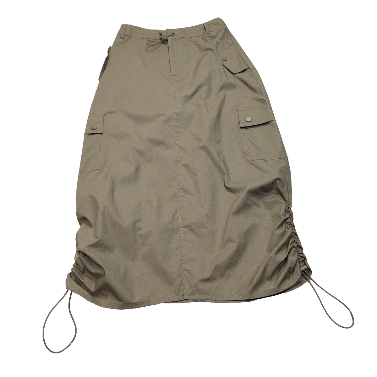 Jupe Femme T34 Pimkie Crème Coton Neuve avec Étiquette Poches Cargo