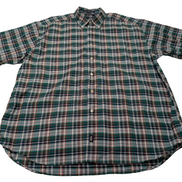 Chemise à manches courtes Dockers verte à carreaux taille XL #174msch