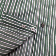 Chemise Banana Republic XL XXL Verte Rayures Blanches manches longues