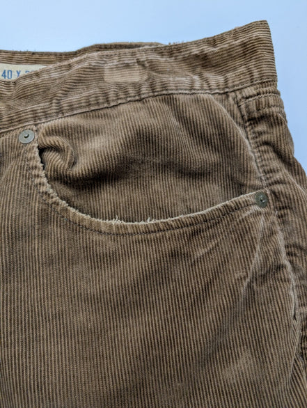 Pantalon Velours Côtelé Polo Ralph Lauren W38 L28 Beige Homme Vintage Jean