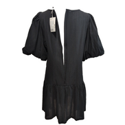 Robe MONKI T.M Noire Coton Manches Bouffantes Neuve Avec Étiquette