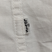 CHEMISE LEVI'S Lin Coton Blanche XXL TG Homme Unie Col Boutonné