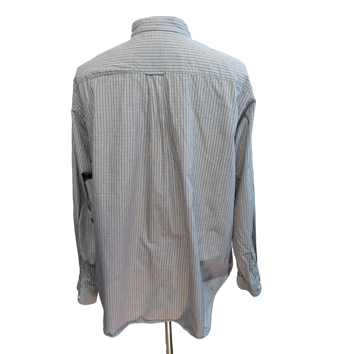 Chemise Nautica XLT Bleu Marine Gris Carreaux 100% Coton XXL manches longues