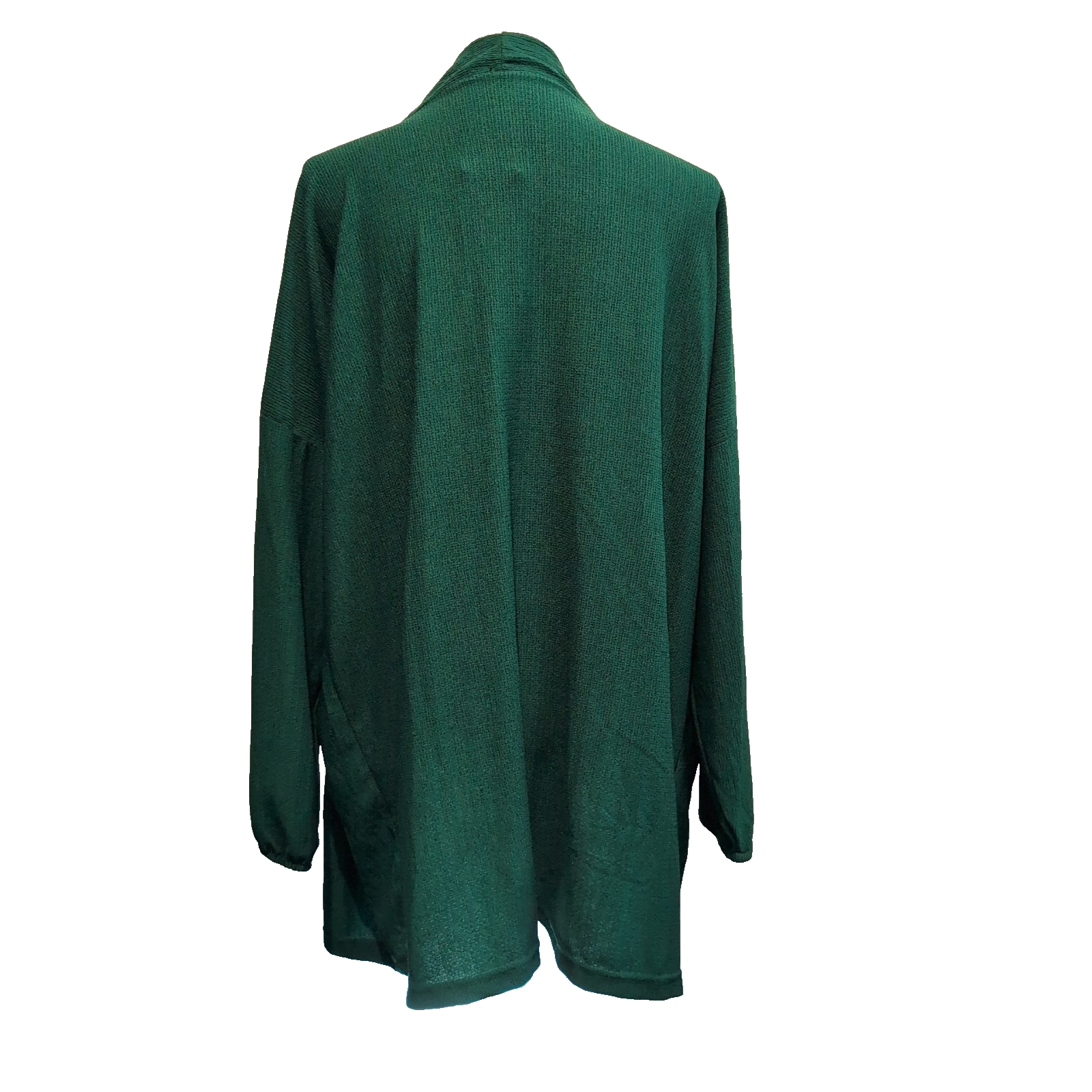 Gilet Long Femme Modasina Taille 54 Vert Foncé Ouvert Style Kimono Neuf