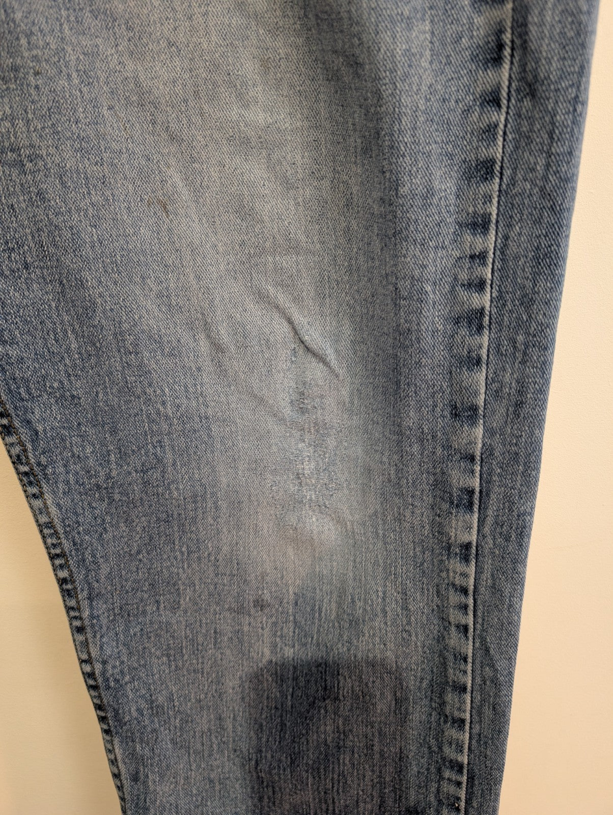 Jean Lee Homme Bleu Patiné Stretch W38 L29 Vintage Original Denim
