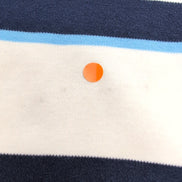 Polo Ralph Lauren Homme L Blanc Rayures Bleu Logo Rouge Manches Courtes