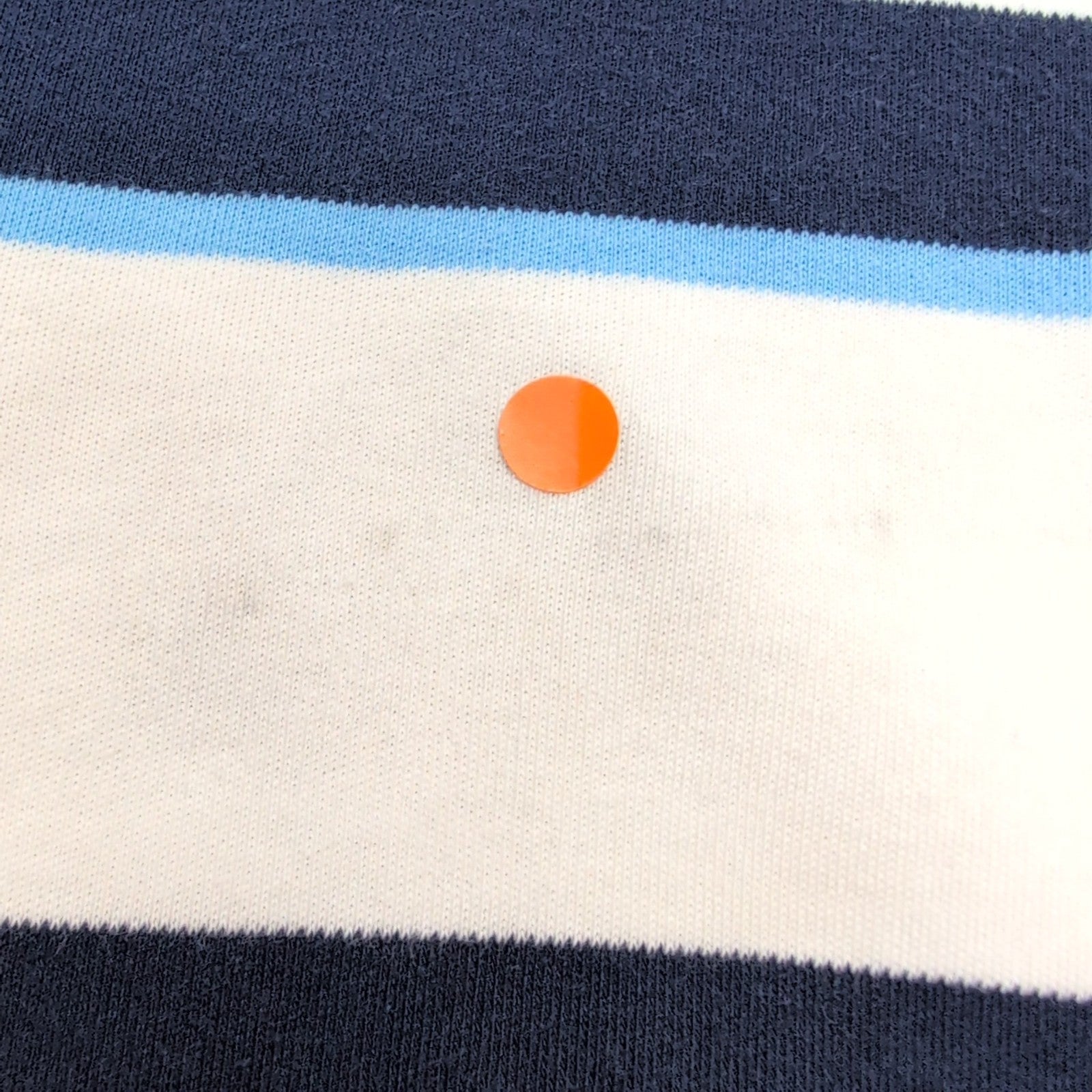 Polo Ralph Lauren Homme L Blanc Rayures Bleu Logo Rouge Manches Courtes