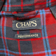 🌲 CHEMISE FLANELLE PERFORMANCE CHAPS L (G) CARREAUX ROUGE BLEU LOGO BRODÉ