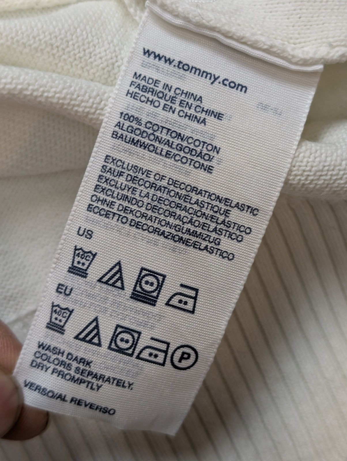 Pull Tommy Hilfiger Homme Col V Losanges Arlequin - Taille 3XL (XXL TG)