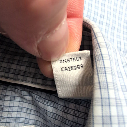 Chemise Lacoste Bleue À Carreaux Regular Fit FR 41 M Manches Longues