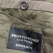 Veste Blazer homme Pronto Uomo Couture kaki Super 120'S taille L