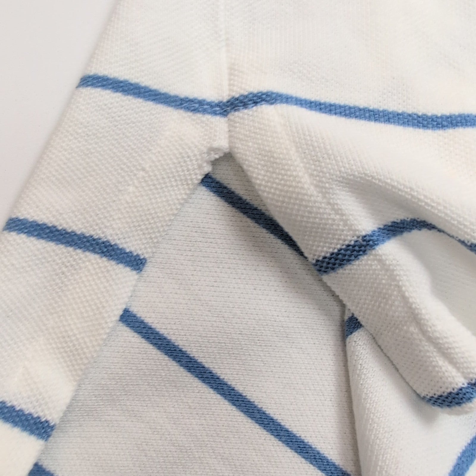 Polo Ralph Lauren Homme XL Blanc Rayures Bleues Logo Noir Polo Manches Courtes