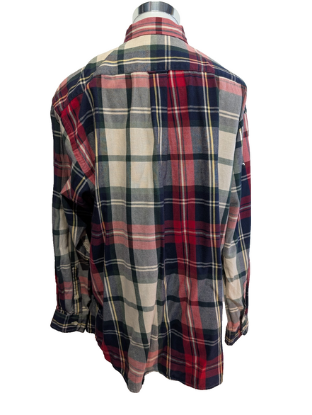 CHEMISE NAUTICA FLANELLE XL ROUGE VERTE Carreaux VINTAGE Lumberjack