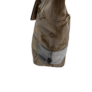Sac Coach Signature Beige Jacquard Toile Cuir Épaule Cabas
