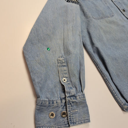 Chemise Harley Davidson XL Jean Bleu 100% Coton Brodée 2 Poches Logo