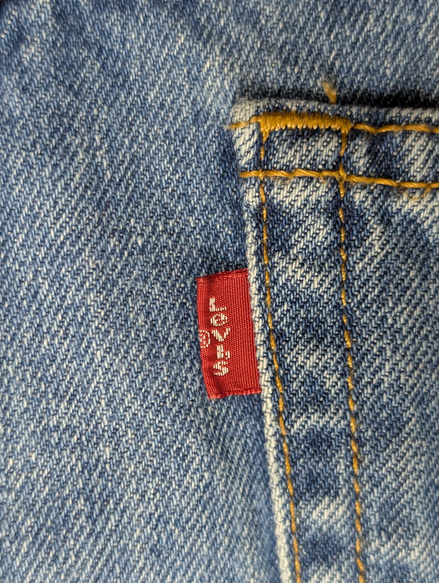 Jean Levi's 505 Regular Fit Vintage Homme W38 L30 Bleu Denim Classic Straight