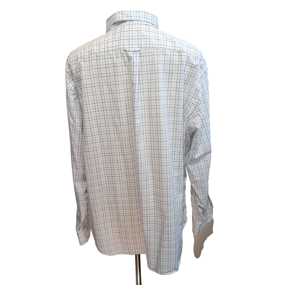 Chemise Nautica Blanc Carreaux Bleu Noir 2XL Coton Vintage XXL