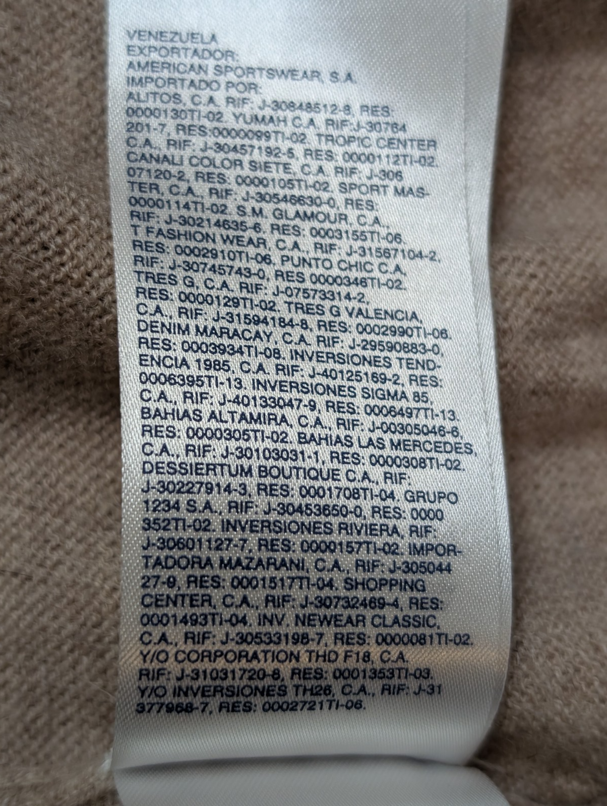 Pull Col V Tommy Hilfiger Marron Clair 100% Laine d'Agneau - Taille L / XL