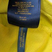 Polo manches courtes Polo Ralph Lauren femme jaune logo violet Skinny L