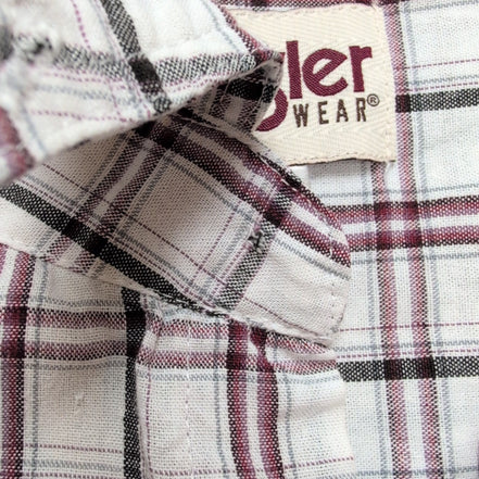 Chemise Wrangler Rugged Wear Manches Courtes Carreaux Rouge Noir Blanc T. 4XL