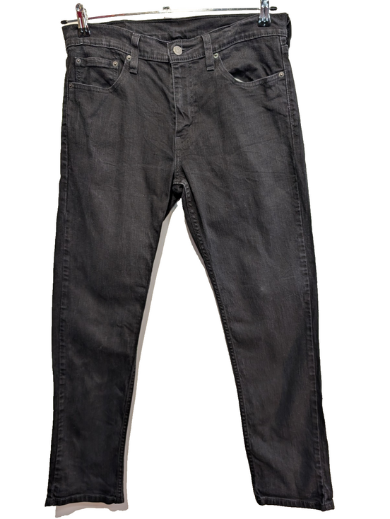 Jean Levi's 511 Slim Fit Homme W33 L30 Noir Stretch Denim Excellent État vintage