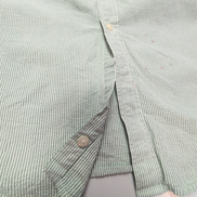Chemise L.L. Bean à rayures vertes manches courtes taille M #112e