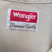 Chemise Wrangler Jaune Pâle Coton Manches Courtes 2 Poches Taille L