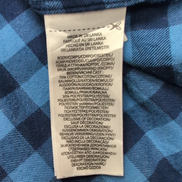 Chemise Ralph Lauren S Flanelle Bleue Carreaux Logo Bleu Manches Longues