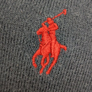 Pull Fin Polo Ralph Lauren Bleu Marine Col V Taille L Logo Rouge | 544WSR