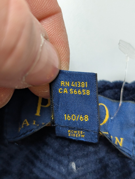 Pantalon Velours Côtelé Polo Ralph Lauren W28 L27 Bleu Marine Neuf ss Étiquette