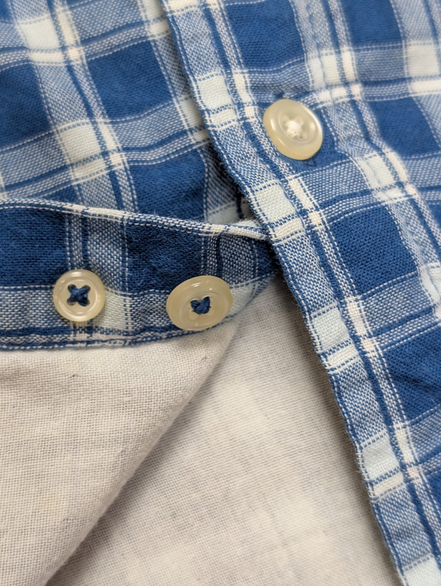 CHEMISE CHAPS FLANELLE DOUBLÉE M Bleue Carreaux VESTE Workwear