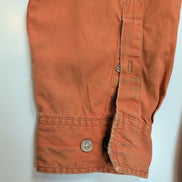 Chemise Carhartt Vintage Orange Patinée Manches Longues XXL